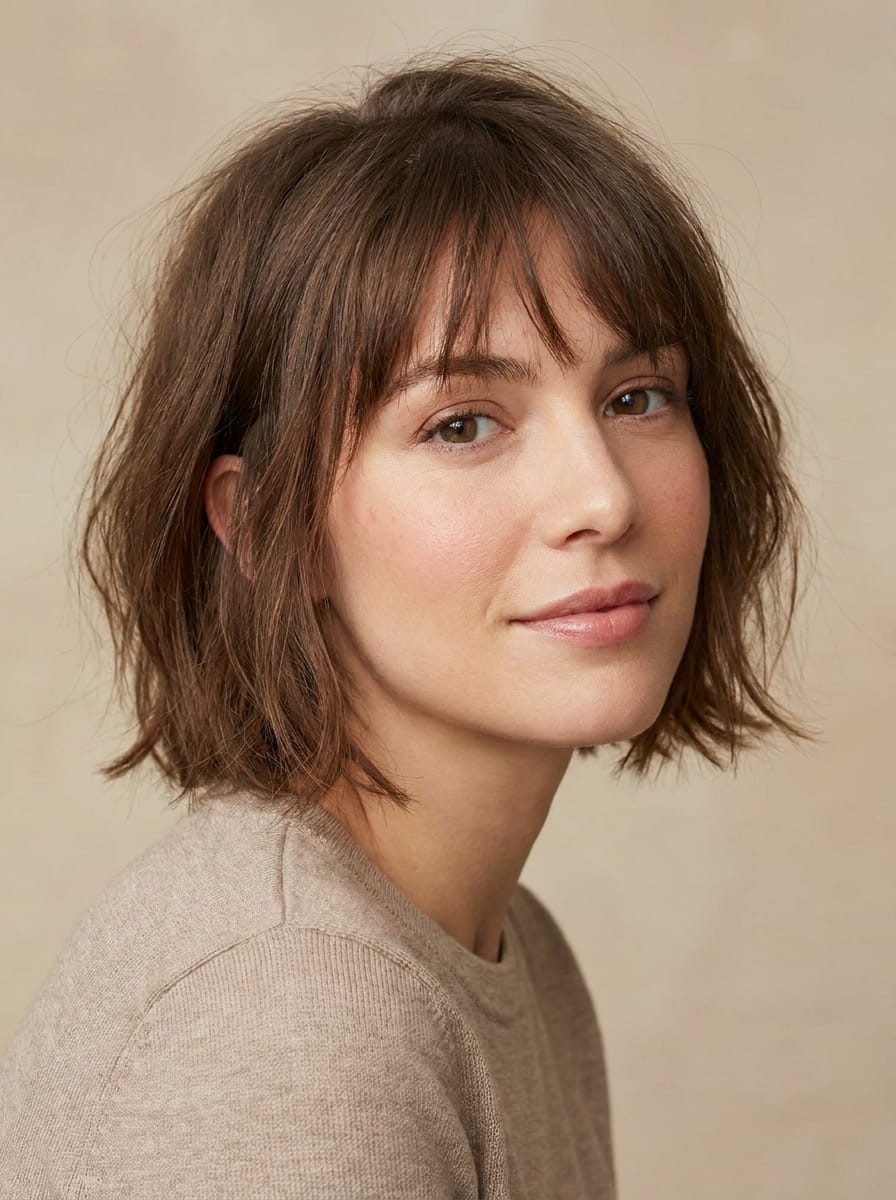 Kurzer French Bob mit Pony - Freche kurze Bob Frisuren